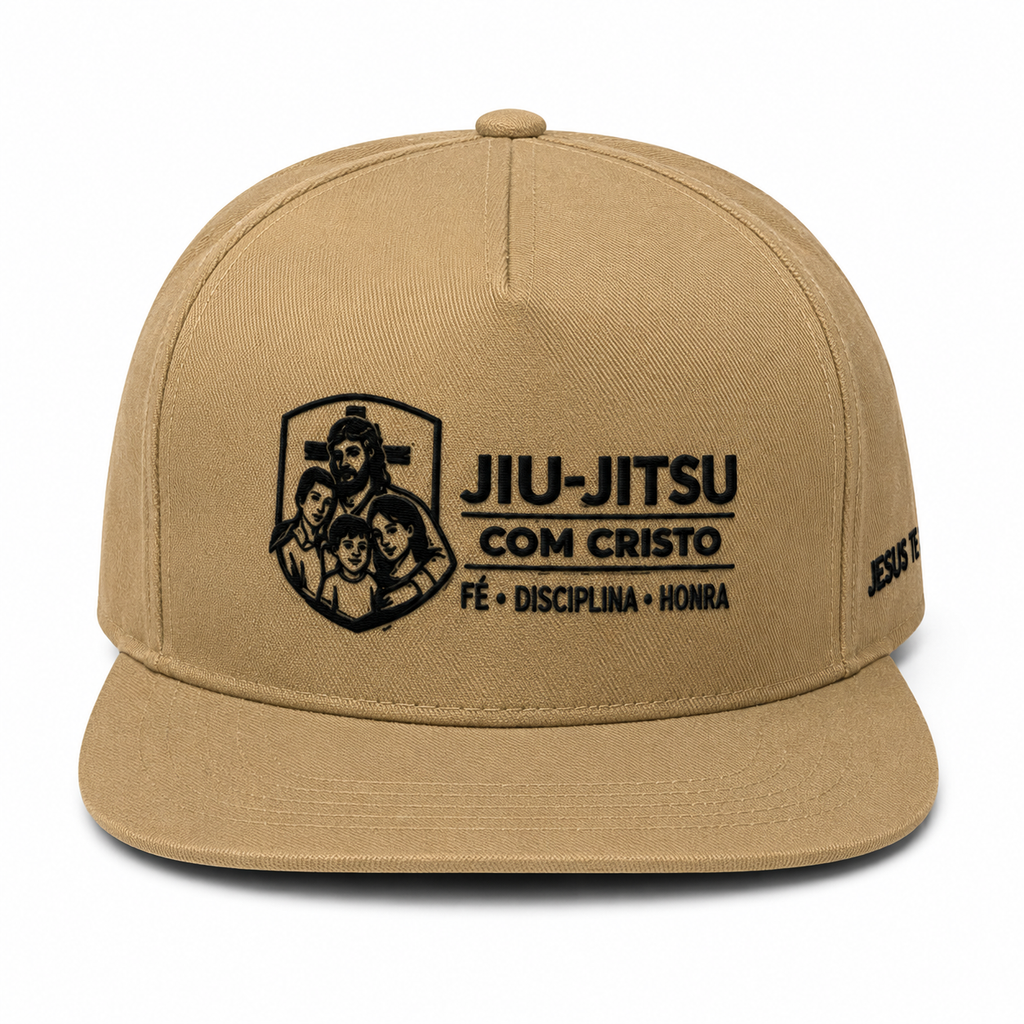 Boné Jiu-Jitsu com Cristo - Bege