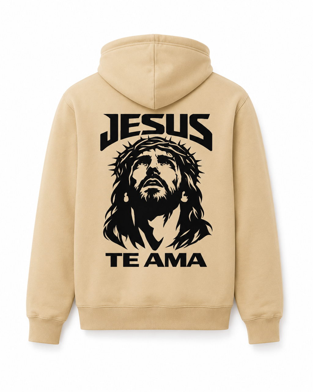 Moletom Jesus Te Ama Bege - Jiu-Jitsu com Cristo