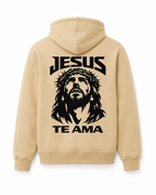 Moletom Jesus Te Ama Bege - Jiu-Jitsu com Cristo