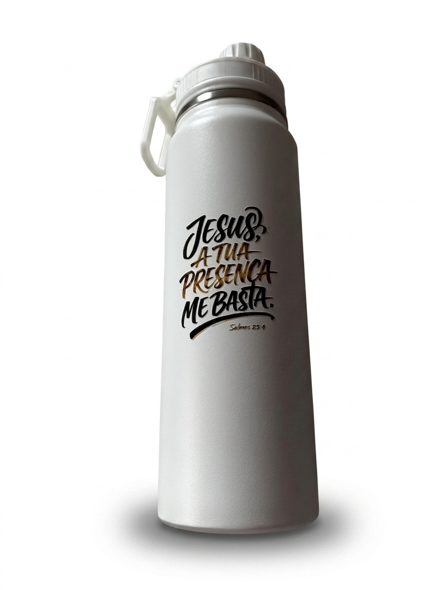 Garrafa Térmica Jiu-Jitsu com Cristo
