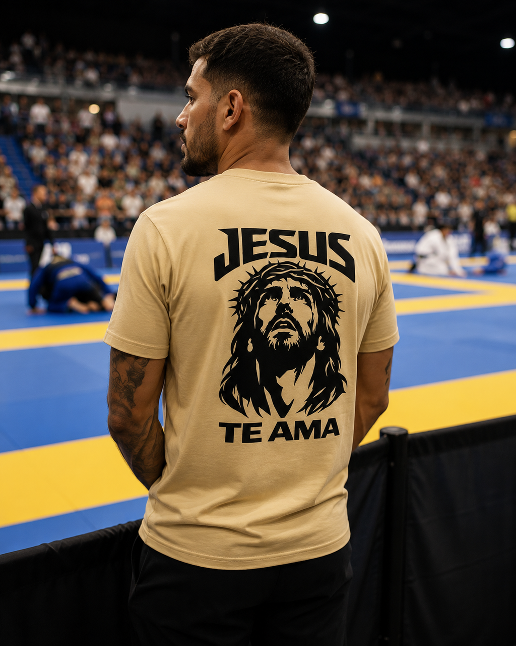 Camiseta Oversized Jesus Te Ama - Jiu-Jitsu com Cristo