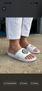 Chinelo Slide Jiu-jitsu Com Cristo - Branco Premium